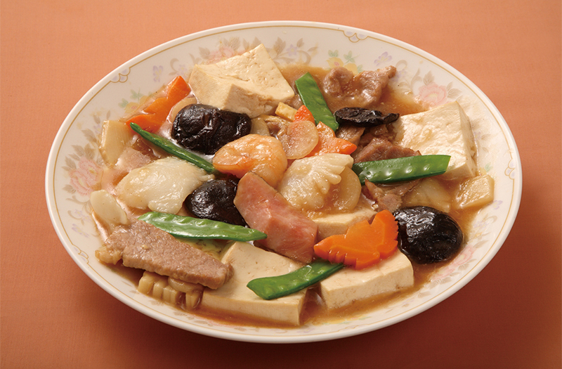什錦豆腐|豆腐と五目野菜の醤油煮込み