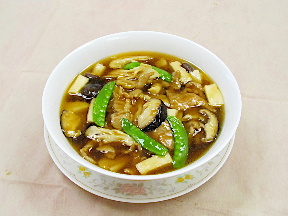 豚肉ときのこのスープそば<br>